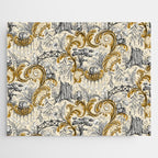 Rococo Raccoons - gold Jigsaw Puzzle Gallery Image 1