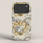 Rococo Raccoons - gold iPhone Case Gallery Image 3