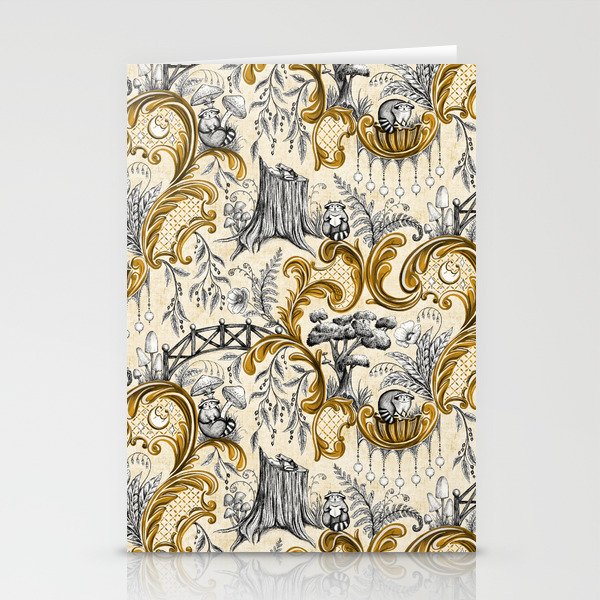 Rococo Raccoons - gold Stationery Card Gallery Image 2