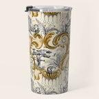 Rococo Raccoons - gold Travel Mug Gallery Image 3
