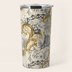 Rococo Raccoons - gold Travel Mug Gallery Image 1