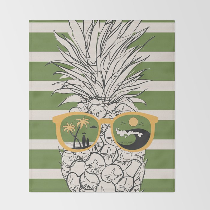 Pineapple Dreams 6 Throw Blanket Gallery Image 2