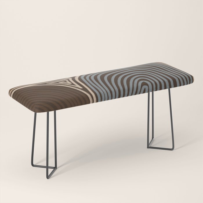 Tribal Pattern in Brown & Gray Bench Gallery Image 1