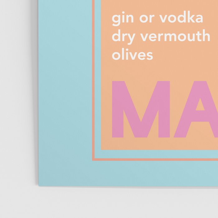 Martini Cocktail Poster Gallery Image 3