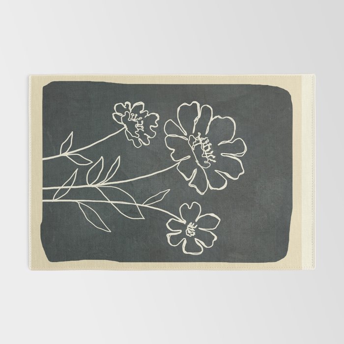 Sketch Line Flowers 4 Rug Gallery Image 2