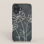 Sketch Line Flowers 4 iPhone Case Gallery Image 1