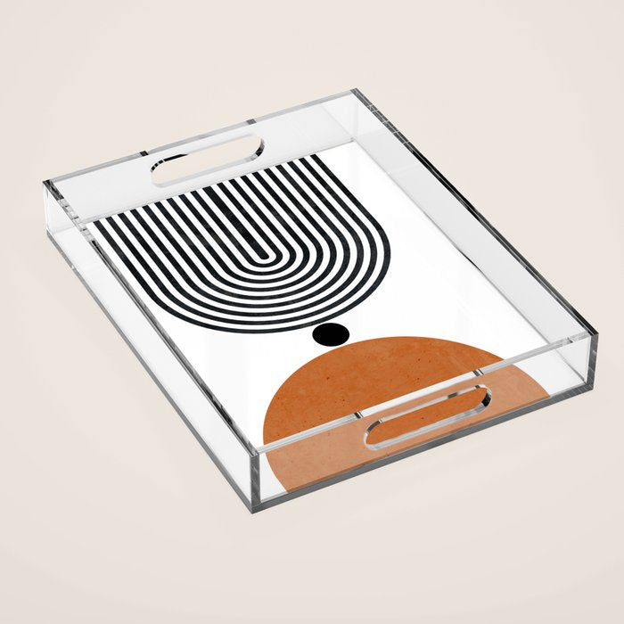 Abtract Modern Acrylic Tray Gallery Image 1