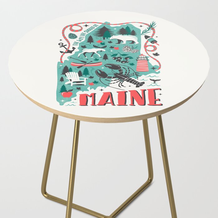 Maine Map Side Table Gallery Image 2