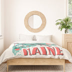 Maine Map Duvet Cover Gallery Image 3