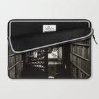 Trinity College, Dublin, Ireland, iron spiral stairs in Library College Long Room black and white photograph Laptop Sleeve Gallery Image 2