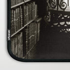Trinity College, Dublin, Ireland, iron spiral stairs in Library College Long Room black and white photograph Laptop Sleeve Gallery Image 3