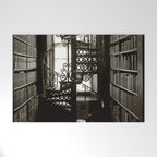Trinity College, Dublin, Ireland, iron spiral stairs in Library College Long Room black and white photograph Welcome Mat Gallery Image 1