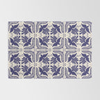 Mexican Talavera With Blue Birds Pattern by Akbaly Rug Gallery Image 2