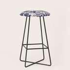 Mexican Talavera With Blue Birds Pattern by Akbaly Stool Gallery Image 1