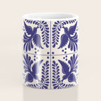 Mexican Talavera With Blue Birds Pattern by Akbaly Coffee Mug Gallery Image 4
