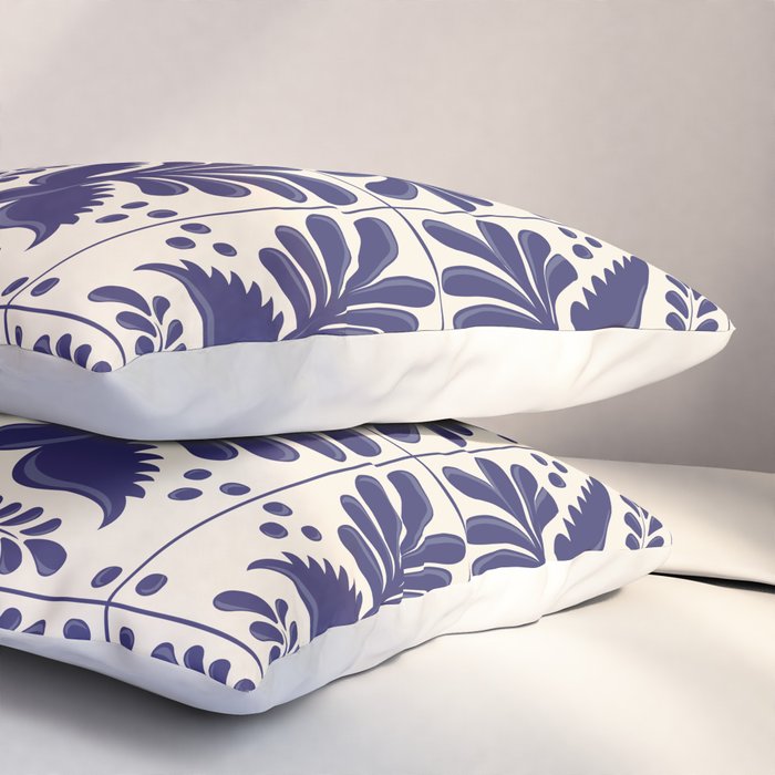 Mexican Talavera With Blue Birds Pattern by Akbaly Pillow Sham Gallery Image 3