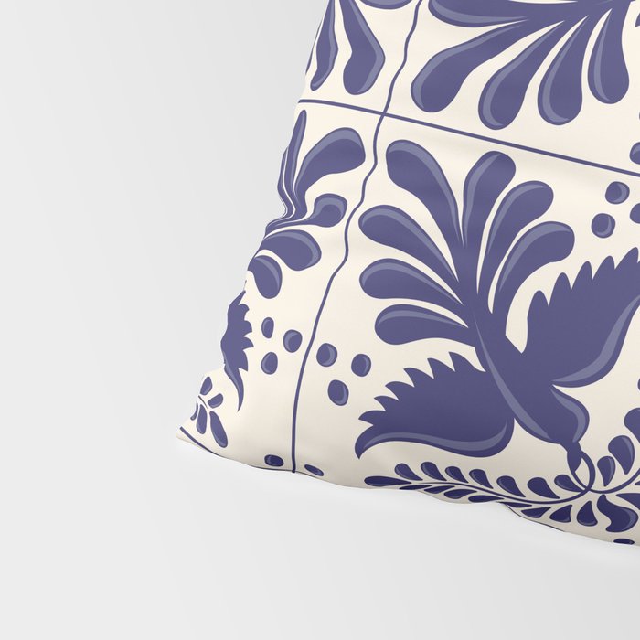 Mexican Talavera With Blue Birds Pattern by Akbaly Pillow Sham Gallery Image 4