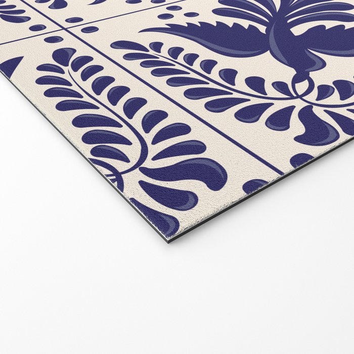 Mexican Talavera With Blue Birds Pattern by Akbaly Welcome Mat Gallery Image 2