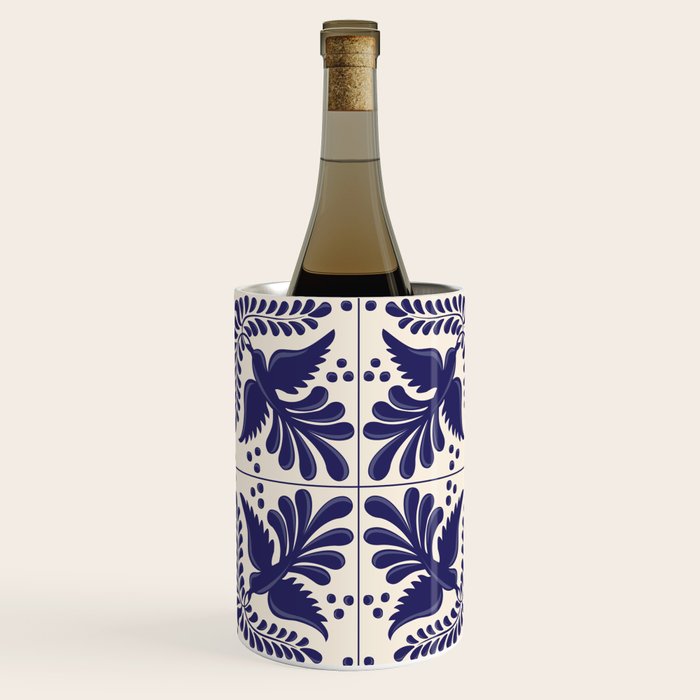 Mexican Talavera With Blue Birds Pattern by Akbaly Wine Chiller Gallery Image 3