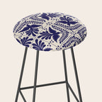 Mexican Talavera With Blue Birds Pattern by Akbaly Stool Gallery Image 2