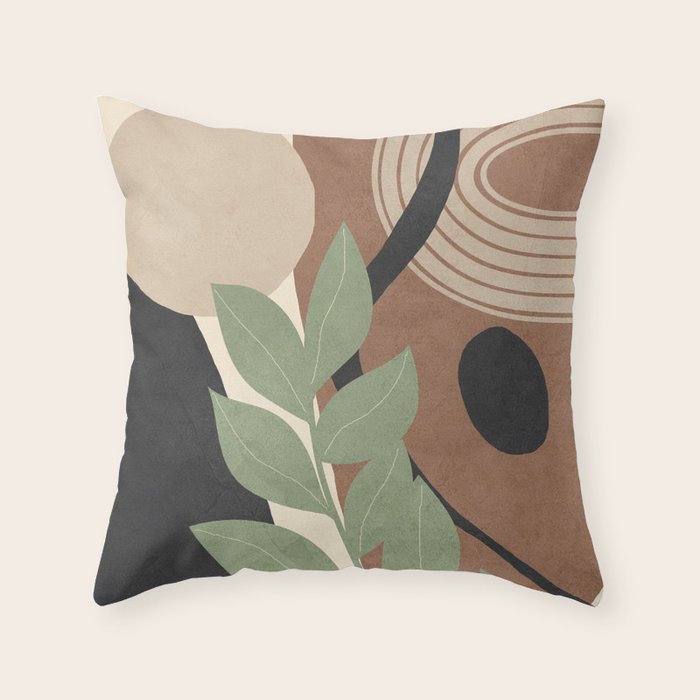 Branches in an abstract setting 01 Throw Pillow Gallery Image 1