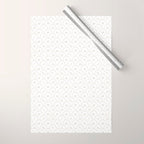 Rustic scallop floral block print - natural soft mushroom pattern Wrapping Paper Gallery Image 1