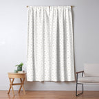 Rustic scallop floral block print - natural soft mushroom pattern Window Curtain Gallery Image 5