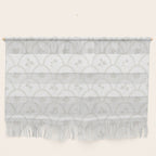 Rustic scallop floral block print - natural soft mushroom pattern Wall Hanging Gallery Image 1