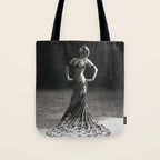 1920 Spanish Flamenco dancer vintage starlet Ruth St Denis black and white photograph  Tote Bag Gallery Image 1
