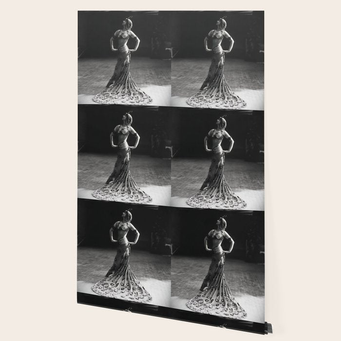 1920 Spanish Flamenco dancer vintage starlet Ruth St Denis black and white photograph  Wallpaper Gallery Image 2