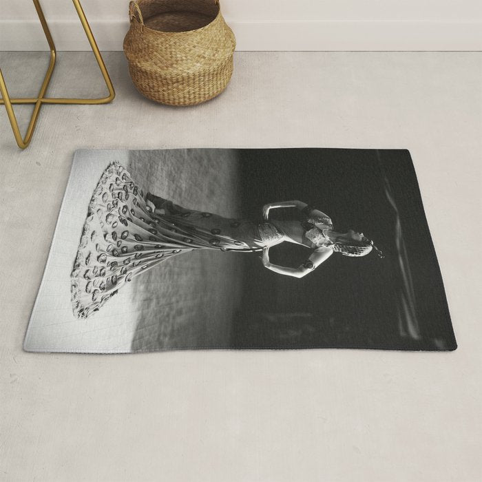 1920 Spanish Flamenco dancer vintage starlet Ruth St Denis black and white photograph  Rug Gallery Image 1