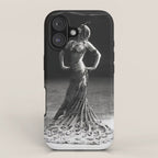 1920 Spanish Flamenco dancer vintage starlet Ruth St Denis black and white photograph  iPhone Case Gallery Image 1