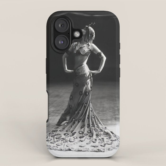 1920 Spanish Flamenco dancer vintage starlet Ruth St Denis black and white photograph  iPhone Case Gallery Image 1