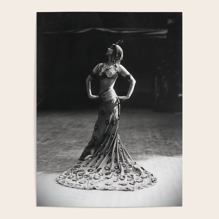 1920 Spanish Flamenco dancer vintage starlet Ruth St Denis black and white photograph  Poster Gallery Image 1