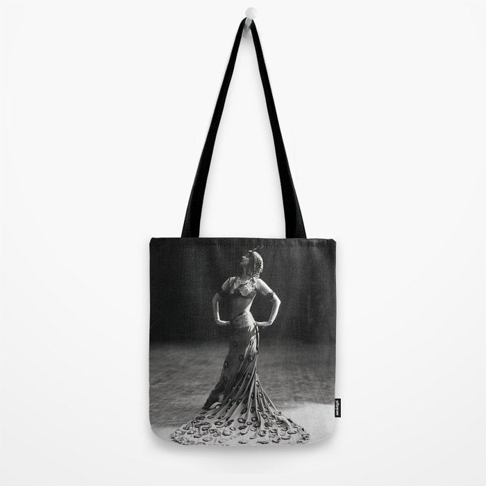 1920 Spanish Flamenco dancer vintage starlet Ruth St Denis black and white photograph  Tote Bag Gallery Image 2