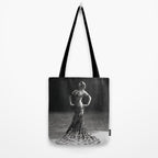 1920 Spanish Flamenco dancer vintage starlet Ruth St Denis black and white photograph  Tote Bag Gallery Image 2