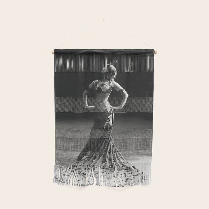 1920 Spanish Flamenco dancer vintage starlet Ruth St Denis black and white photograph  Wall Hanging Gallery Image 1