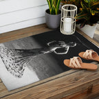 1920 Spanish Flamenco dancer vintage starlet Ruth St Denis black and white photograph  Outdoor Rug Gallery Image 2