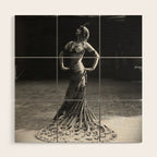 1920 Spanish Flamenco dancer vintage starlet Ruth St Denis black and white photograph  Wood Wall Art Gallery Image 1