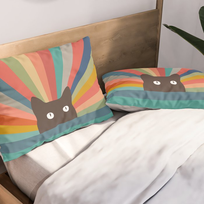 Cat Landscape 48 Pillow Sham Gallery Image 2