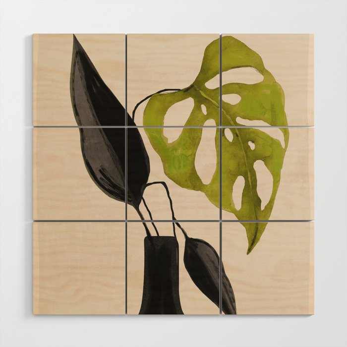 minimal plant 34 Wood Wall Art Gallery Image 1