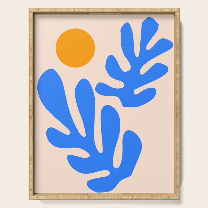Henri Matisse - Leaves - Blue Serving Tray Gallery Image 1