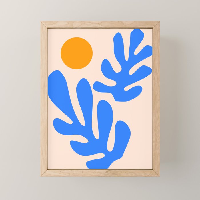 Henri Matisse - Leaves - Blue Mini Art Print Gallery Image 1