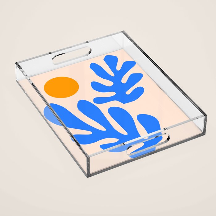Henri Matisse - Leaves - Blue Acrylic Tray Gallery Image 1