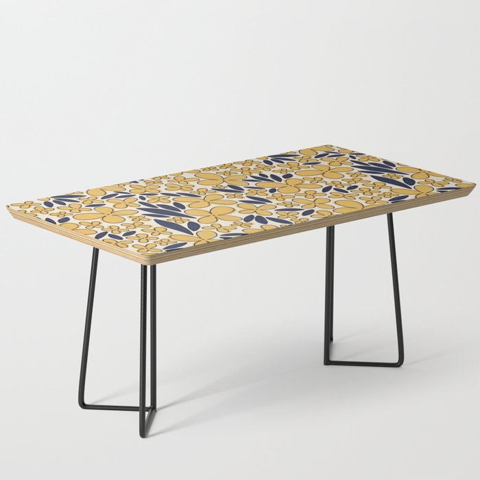 Four-leaf Flower Pattern / Yellow & Blue Coffee Table Gallery Image 1