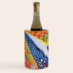 Spotted Whale, Wildlife Ocean Life Fish Illustration, Eclectic Bohemian Painting Free Swim Sea Underwater Wine Chiller Gallery Image 2