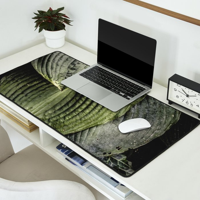 Hosta and Ivy - green nature botanical environment photograph Desk Mat Gallery Image 2