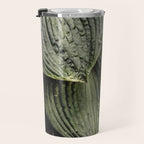 Hosta and Ivy - green nature botanical environment photograph Travel Mug Gallery Image 3