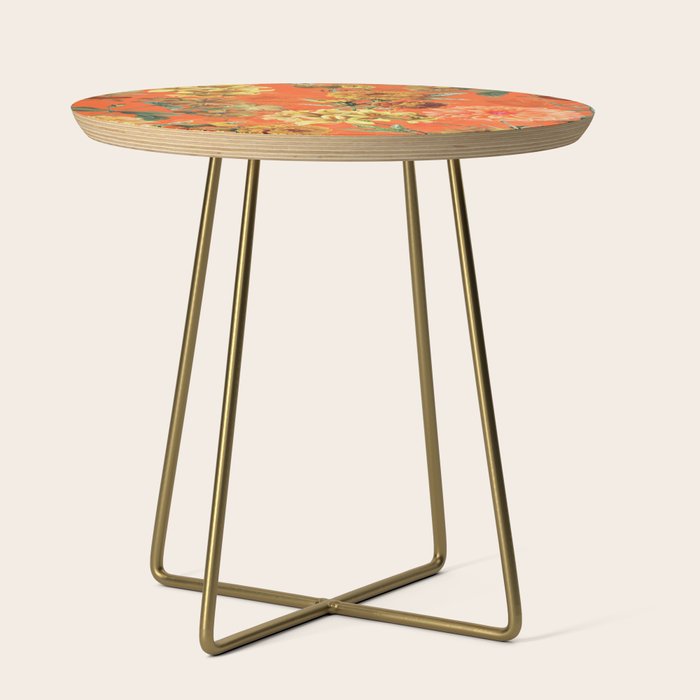 Vintage & Shabby Chic - Warm Sunny Yellow Flower Garden Side Table Gallery Image 1