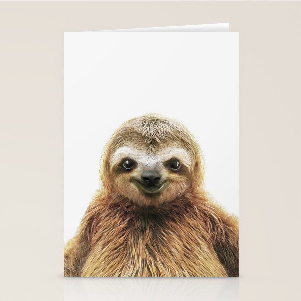 Young Sloth Stationery Card Gallery Image 1